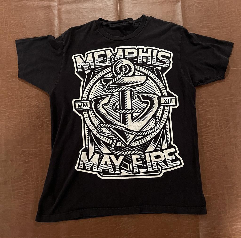 Футболка группы Memphis May Fire Классическая Черная Унисекс S-5XL EM0515