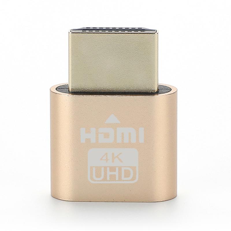 4K HDMI-совместимый виртуальный дисплей HDMI DDC Заглушка Адаптер эмулятора дисплея EDID Поддержка 3840*2160 60 Гц Майнинг биткойнов