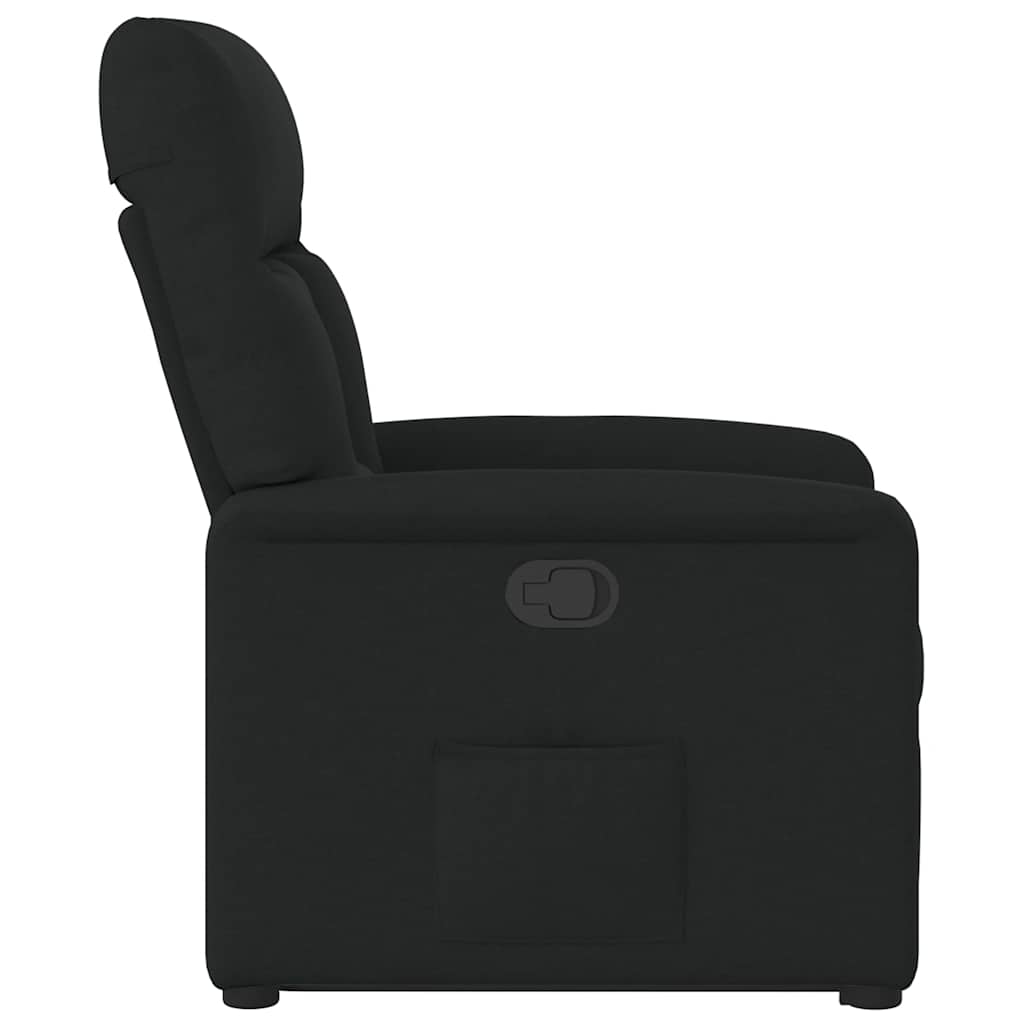 Recliner Chair with Rising Function Black Fabric