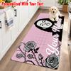 Lana Del Rey Custom Text Flannel Floor Rug Soft Kitchen Mat Personalized Non Slip Carpet