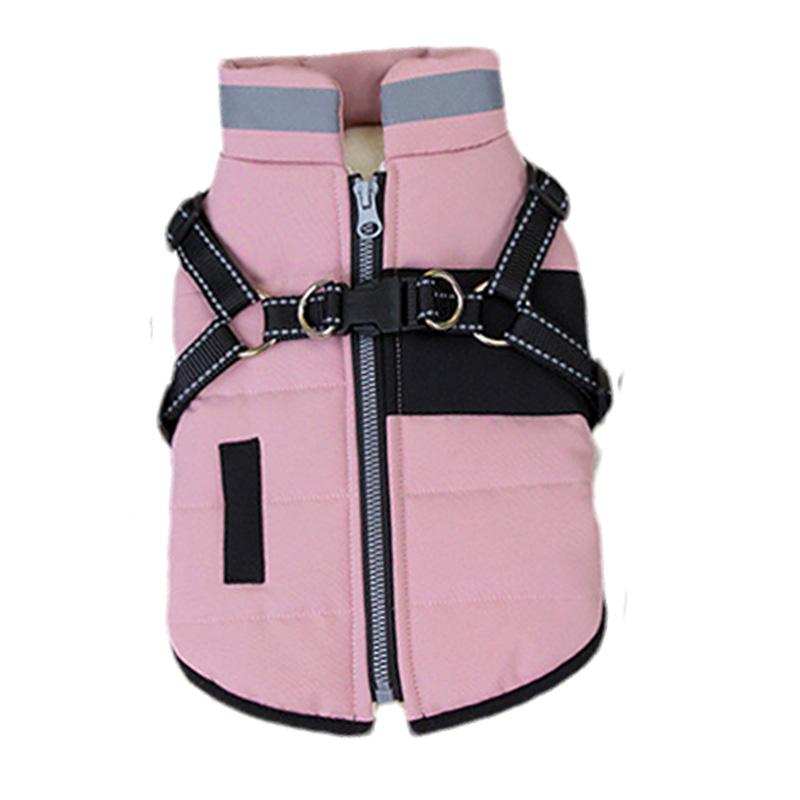 Зимняя теплая куртка для домашних собак с D-образным кольцом, светоотражающая одежда для собак маленьких и средних пород, одежда для щенков, товары для животных