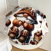 1PC Chocolate Gnome Umbrella-8-Rib Reinforced Portable Folding Travel Suitable for All Seasons Outdoor Daily Use-H0410
