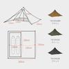 Thous Winds Solo Tent, Lightweight, Easy Setup, One-Pole, Compact, 4-Season, Pyramid Tent for 2 People, Windproof and Waterproof, 15D Nylon, 2000mm Wa