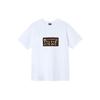 Stussy Графический принт номерного знака Футболка с коротким рукавом Американский винтаж Унисекс Топы Белый 3903706