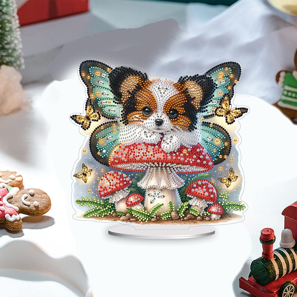 Diamond Painting Desktop Ornaments Kit Corgi Diamond Painting Desktop Decorations Basset Hound Pug for Home Office Desktop Decor