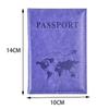 Pu Leather Card Case Cover Unisex  Simple  Passport Cover World Thin Slim Travel Passport Holder Wallet Gift