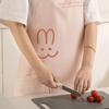 With Hand-wiping Kitchen Apron Cartoon Rabbit Kitchen Smock New Cooking Work Clothes