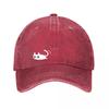 Синяя милая кошка Графическая кепка-snapback Новая винтажная стираная хлопковая бейсболка Солнцезащитные кепки для родителей и детей