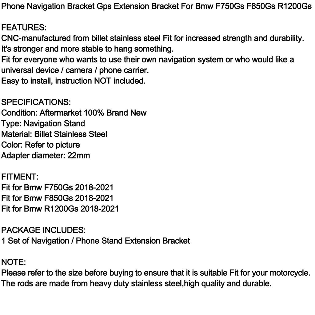 Кронштейн для навигатора телефона Кронштейн-удлинитель для GPS для BMW F750GS F850GS R1200GS