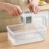 Refrigerator Storage Box 6 Grid Food Vegetable Fruit Storage Box Fridge Organizer Drain Basket Meat Onion Ginger Box