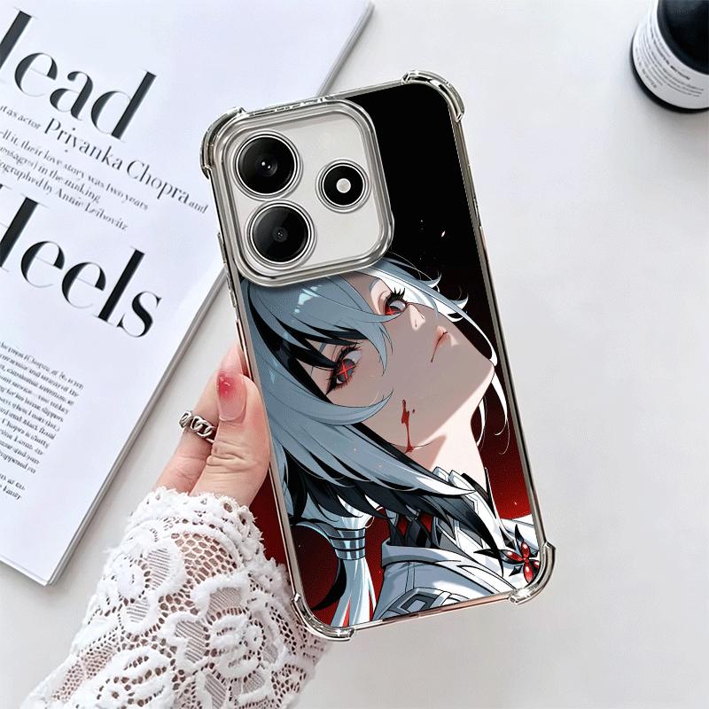 Чехол для телефона Genshin Impact Arlecchino с покрытием для Xiaomi Redmi Note 14 15 Pro Plus 13 12 11 11S 11T 10 9S 9 5G, противоударный с подушкой безопасности