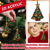 2D Acrylic Christmas Tree Pendant Decoration, Christmas Tree Decoration, Christmas Hanging Decoration, Home Decoration