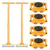 Machine Skate 13228 lbs 6T Machinery Skate Dolly with Handle 360° Rotation