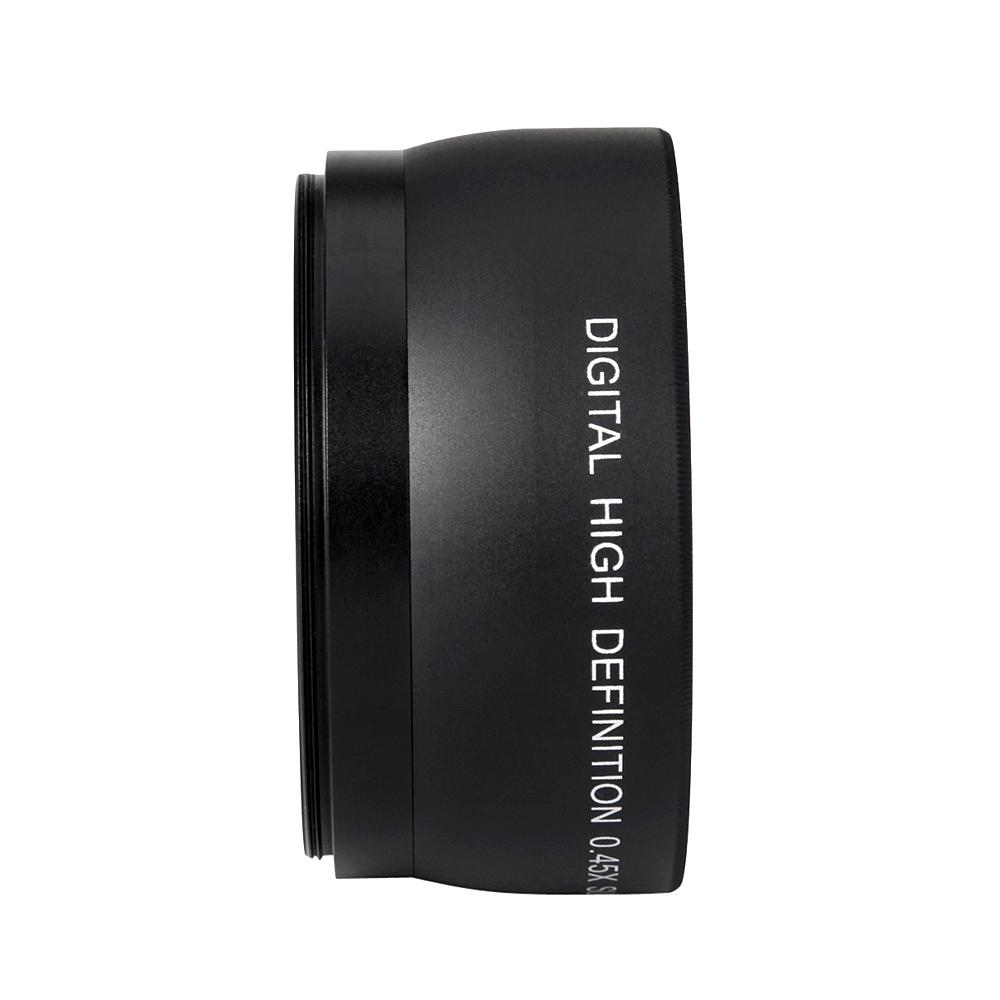 HD 52MM 0.45x Wide Angle Lens with Macro Lens Replacement for Canon Nikon Pentax 52MM DSLR Camera