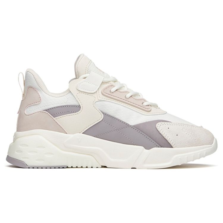 Anta Magic Cube противоскользящие прочные низкие папины туфли женские кроссовки белые серые 122148808-6