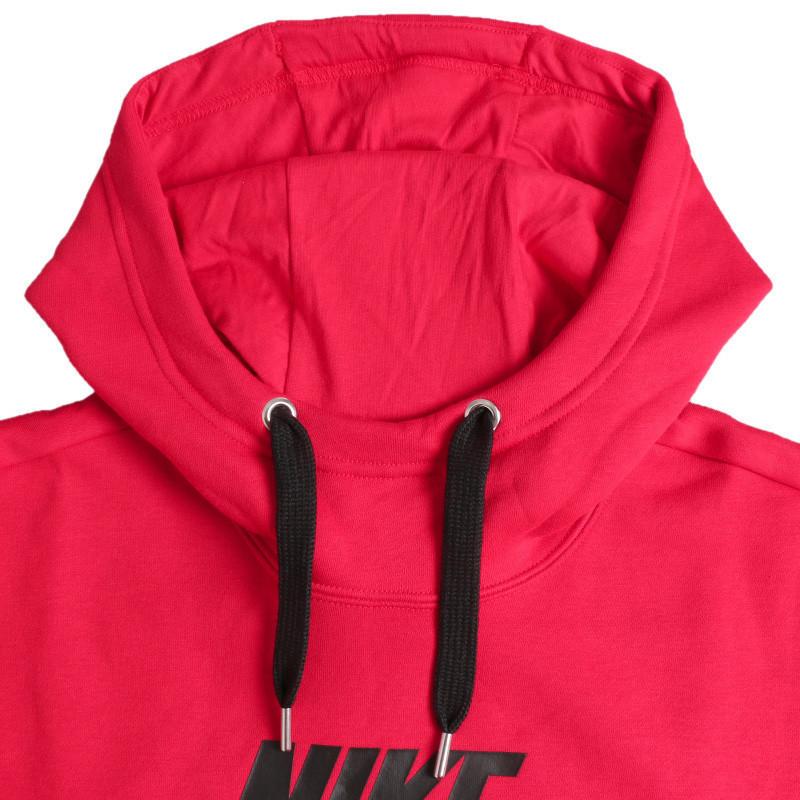 Nike Толстовка средней длины с капюшоном и принтом логотипа, женские толстовки с капюшоном, красная AH0236-657
