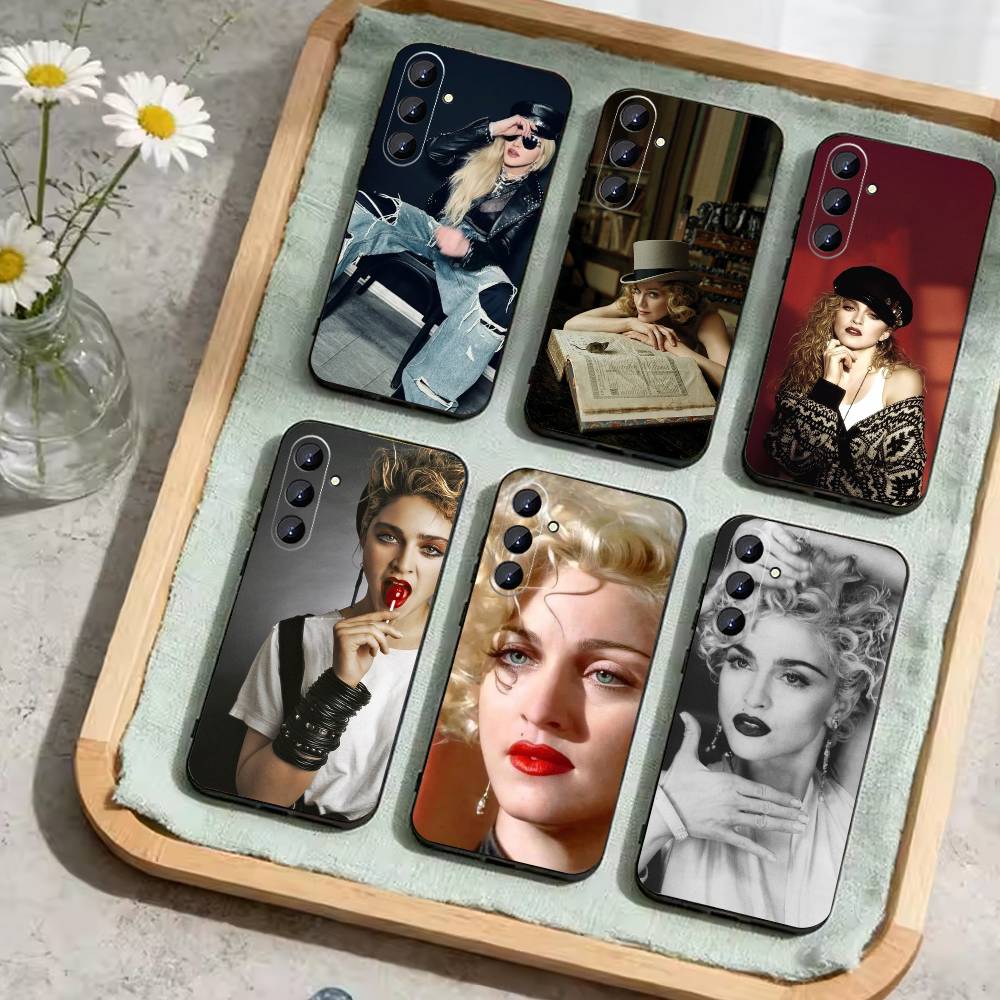 Singer R-Madonna Phone Case For Samsung Galaxy A73,A21s,A22,A31,A52,A53,A71,A41Soft Black Shell