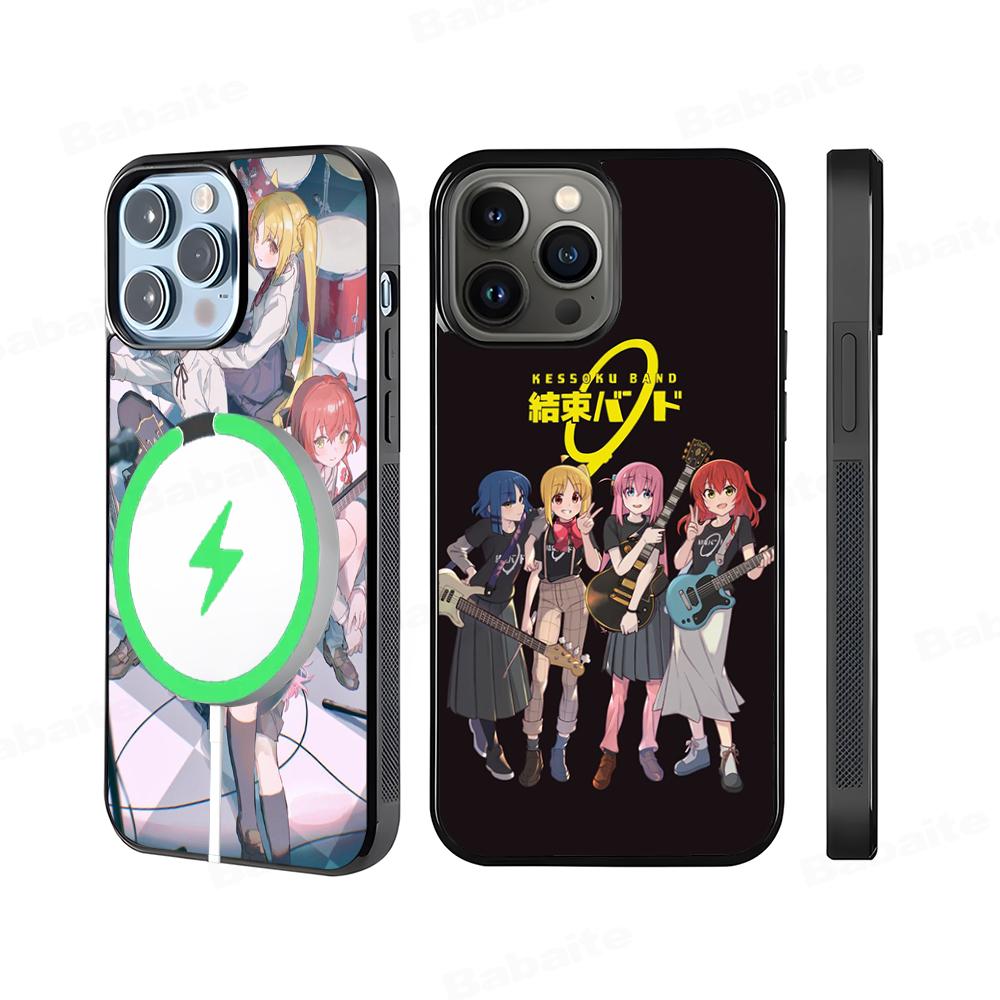 Anime B-Bocchi The Rock Phone Case Magnetic Case For IPhone 16 14 13 12 11 15 Pro Max Plus For Magsafe Wireless Charge Cover