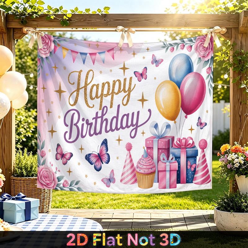1pc Floral Party Backdrop - Room Wall Decor