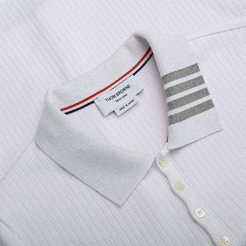 THOM BROWNE Polo Shirts Men's White Moderate MJP116A-07063-100