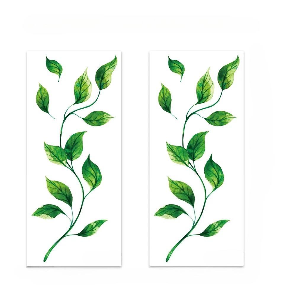 Large Realistic Vine Tattoos 2 Sheets - Waterproof Leaf Body Art Stickers For Women, Party & Events