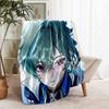 Genshin Impact Cryo Lohen Polearm printed throw blanket—lightweight,soft,warm;versatile blanket for all seasons—perfect as &air-conditioning throw,nap