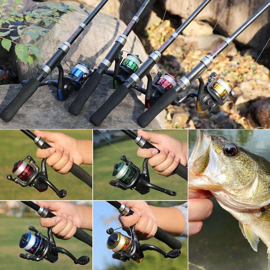 SOUGAYILANG Spinning Fishing Rod Reel Set Carbon Fiber Pole with Spinning Fishing Wheel for Freshwater Saltwater Fishing