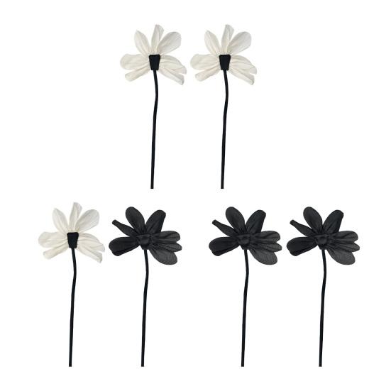 1 Pair Organza Fabric Brooch 3D Flower Ribbon Brooch Pin DIY Dress Top Jacket Decoration Wedding Party Jewelry Accessory