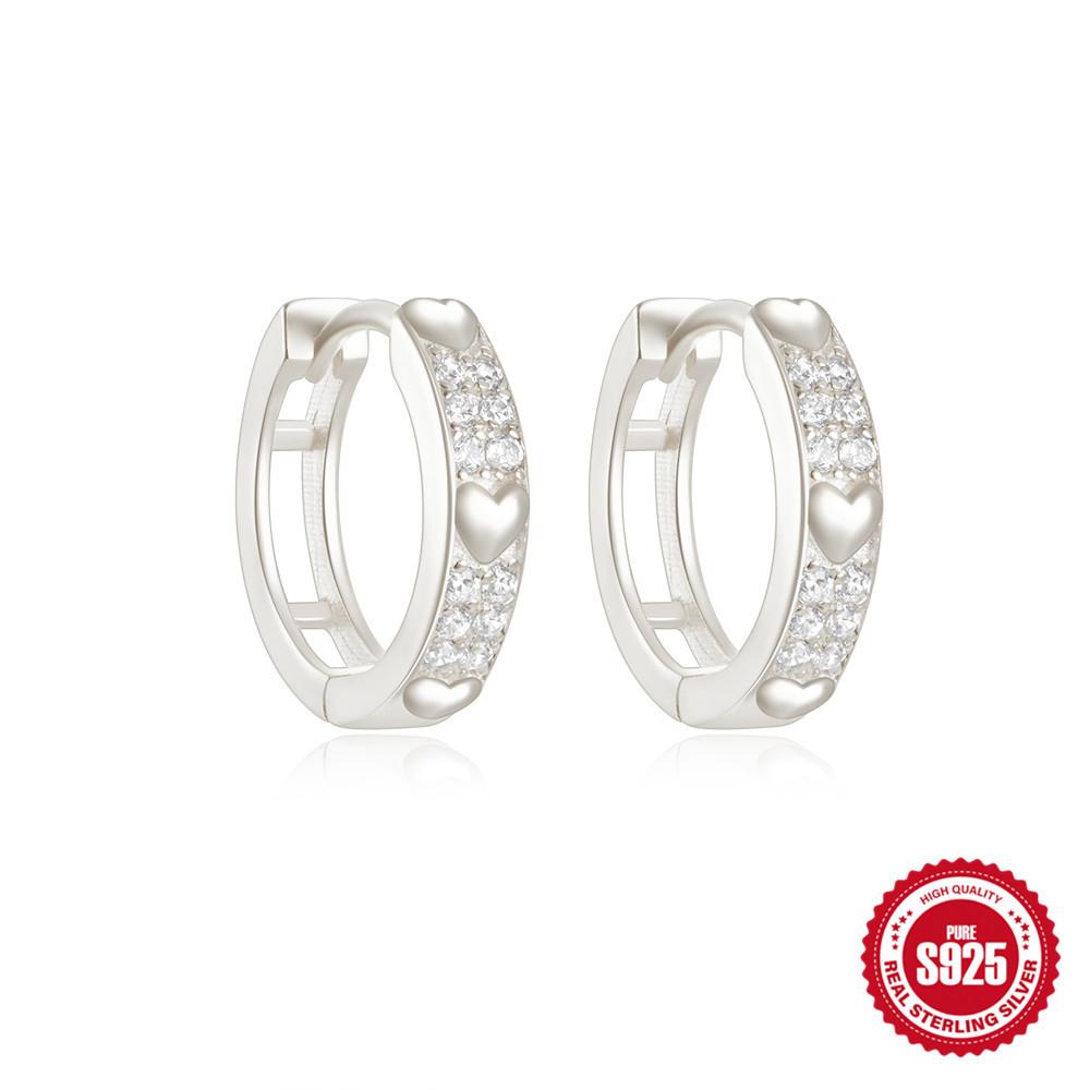 Стильные и простые серьги из стерлингового серебра 925 пробы на каждый день с классической инкрустацией бриллиантами, легкая роскошь, холодные серьги