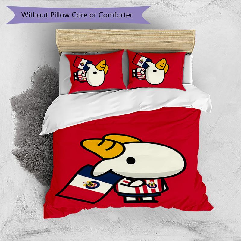 Chivas Printed 3PCS Bedding Set Soft Breathable Duvet Cover Pillowcases Set Washable Bedroom Decor Home Gift