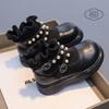 Girls' Ankle Martin Boots - 2025 Autumn/Winter Genuine Leather Sock-Style with Velvet Toddler Boots