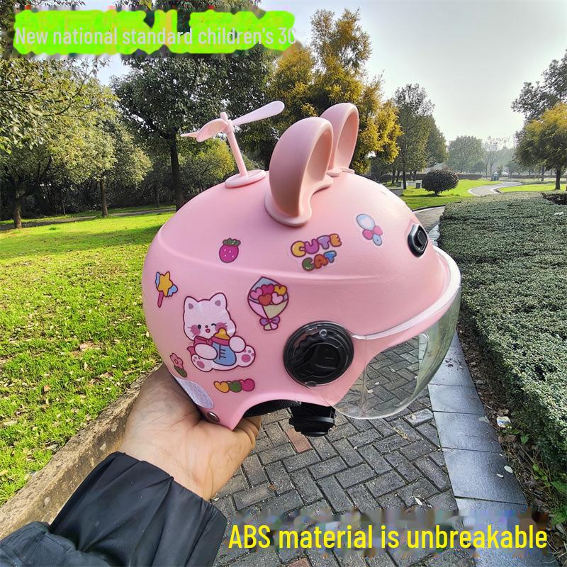 Регулируемый детский электрический мотоциклетный шлем для мальчиков и девочек - Защита от солнца