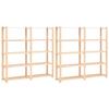 VidaXL 5-Tier Storage Shelves 2pcs 170x38x170 Cm Pine 500 Kg