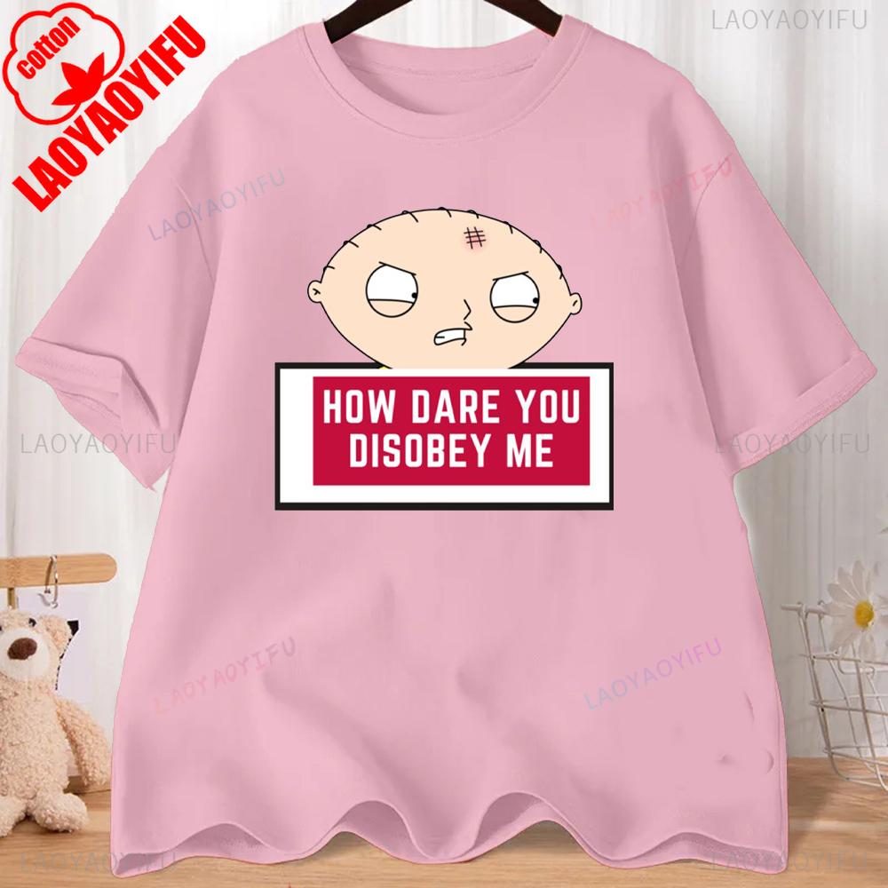 FMILY GUY Stewie Tattoo Brian Cartoon FMILY GUY Printed T-shirt for Fitness Training Jogging Outdoor Activities