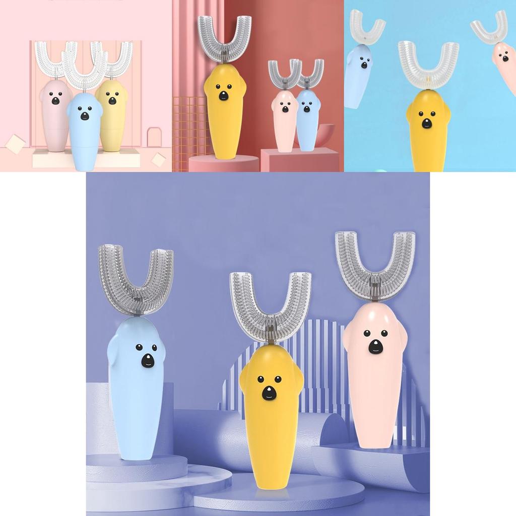 Нежная электрическая зубная щетка для детей с безопасным силиконовым дизайном и автоматической функциональностью