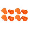 8pcs Silicone Eartips Noise Reduction Replacement Earplugs for Se846 Se535 Se215 and Inner Hole 2.0‑3.5mm Earbud Orange