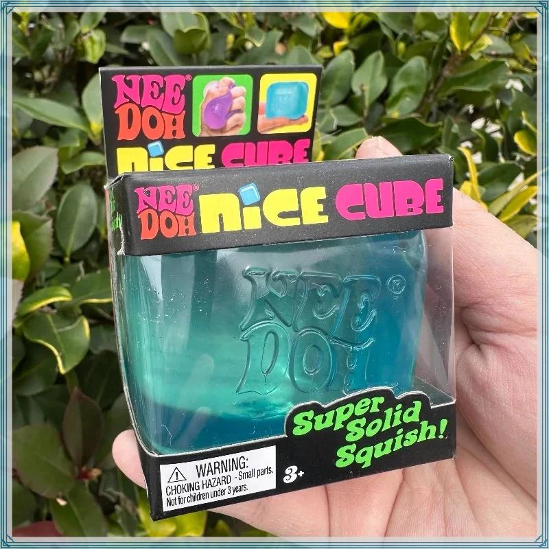 Needoh Nice Cube Сенсорный Сниматель Стресса Игрушка-Фиджет для Тревожности и Концентрации Настольный Сенсорный Куб для Взрослых и Сжималка от Тревожности для Детей