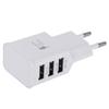 Умное USB настенное зарядное устройство для телефона Samsung, 3 порта, штекер EU, естественное охлаждение, белое