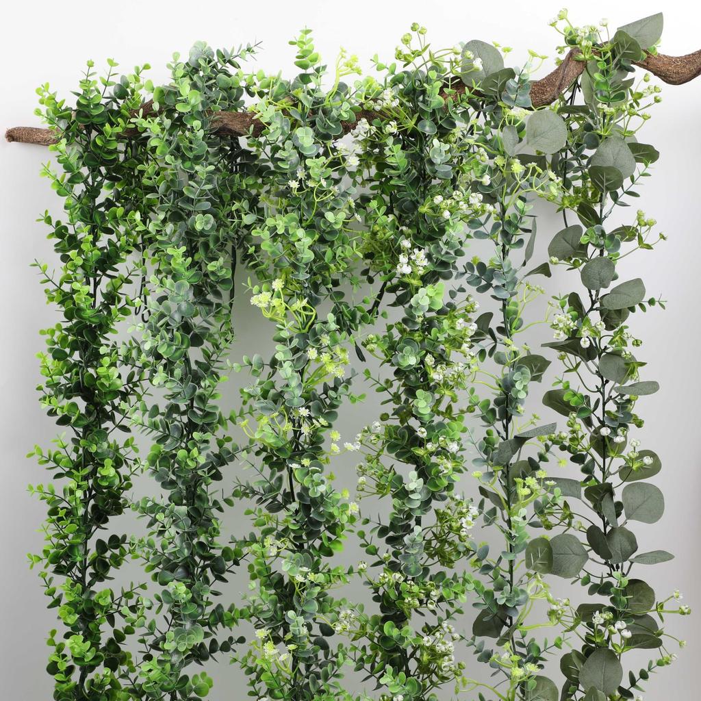 Simulation Rattan Ceiling Decorative Leaves Plastic Fake Flowers Dill Leaves Decorative Scene Layout Home Artificial Plants