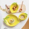 Креативная посуда в форме фрукта лимона, расписанная вручную, керамическая, милые фруктовые тарелки, бытовая посуда, цвет подглазурной росписи, тарелки, миска