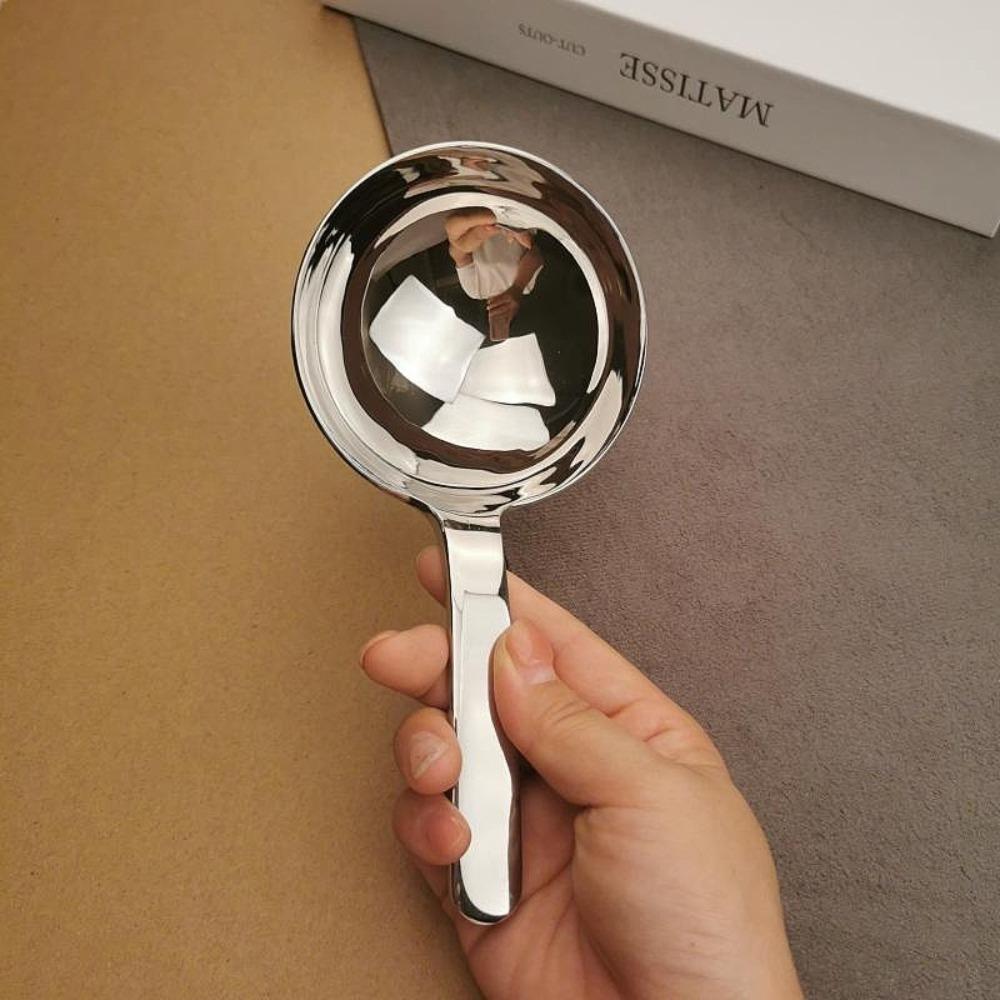 304 Stainless Steel Serving Spoon Large Size Soup Ladle Scoop Round Soup Spoon  Home