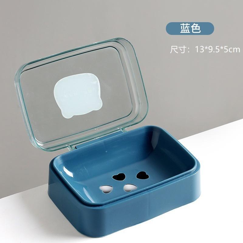 Bathroom Soap Dish With Lid Home Plastic Box Keeps Dry Soap Dish Travel Portable Tray Dish Storage Soap Container