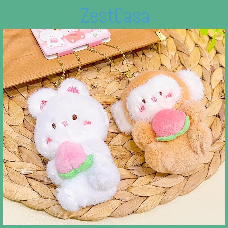 Plush Delightful Magnetic Keychain Adorable Rabbit And Monkey For Bag Keys Or