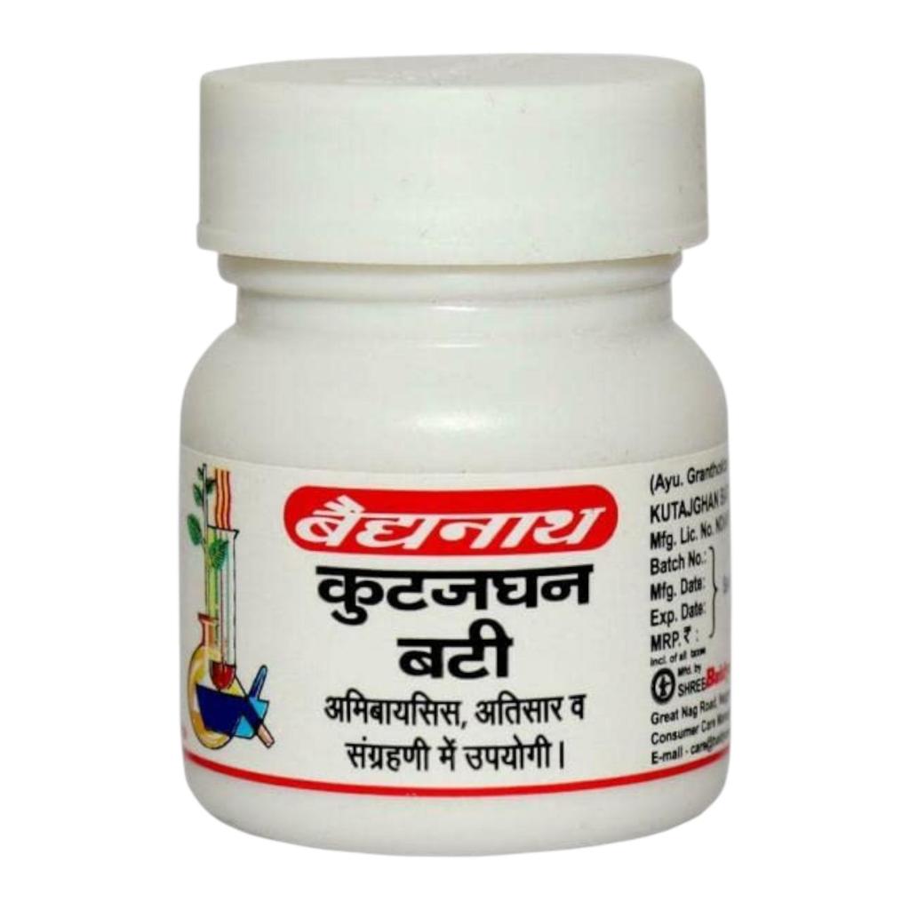 Baidyanath Асли Аюрвед Кутаджгхан Бати 40 таблеток Упаковка из 3 Натуральная пищеварительная добавка