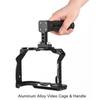 Клетка для камеры Andoer + комплект верхней ручки Видеоклетка из алюминиевого сплава с креплением для холодной обуви, многочисленные 1/4