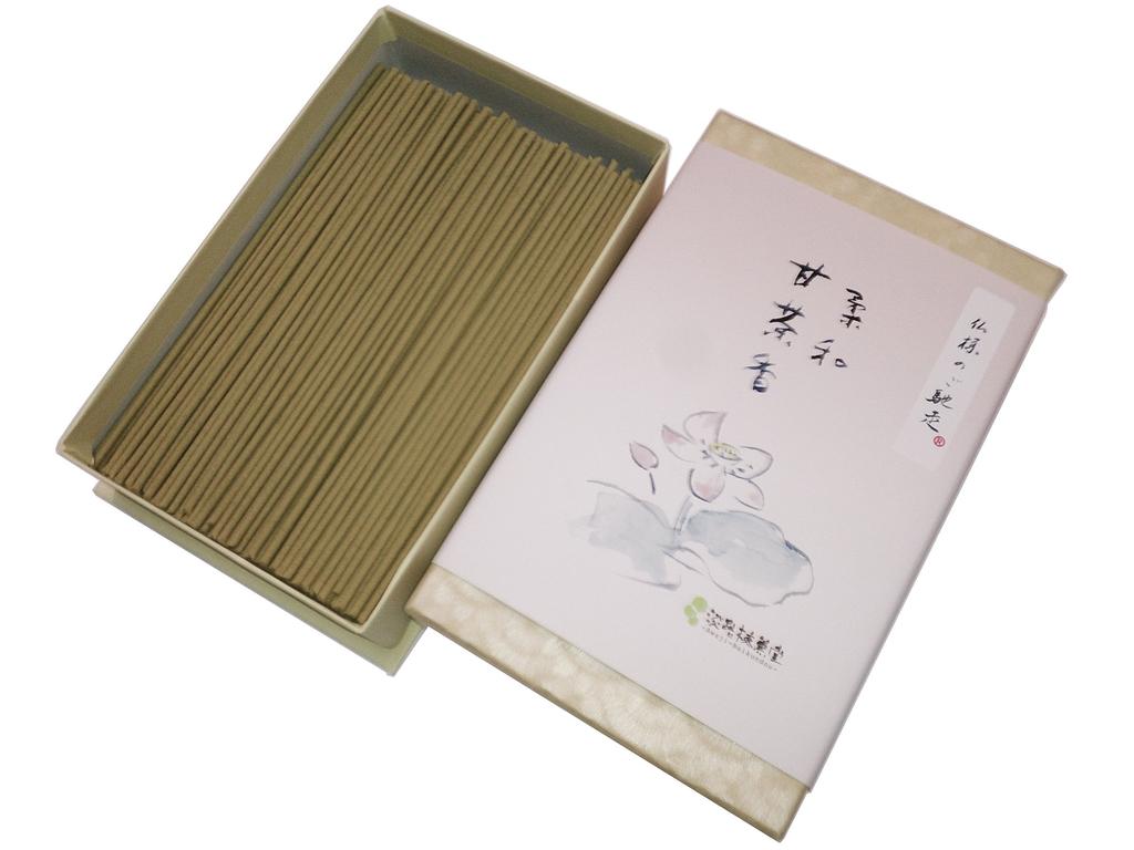 Awaji Umekundo Premium Sandalwood Incense, Soft Sweet Tea Fragrance, 105g, Rose #19, Value Pack