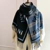 Luxury Women's Double-Sided Cashmere-Feel Scarf with Tassels – High-End, Versatile, Warm Shawl for Autumn and Winter
