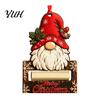 Snowman Cash Holder Christmas Wooden Money Ornament, Santa Reindeer Elf Hanging Holder, Xmas Tree Gift Decoration Decorative Present