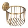 Hollow Out Toilet Paper Holder Antique Rust Proof Wall Mounted Tissue Roll Basket Rack for Bathroom