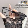 Ultra Light Small Square Photochromic Myopia Glasses Versatile Anti-UV Clear Lens Eyeglasses Color Changing Near Sight Glasses